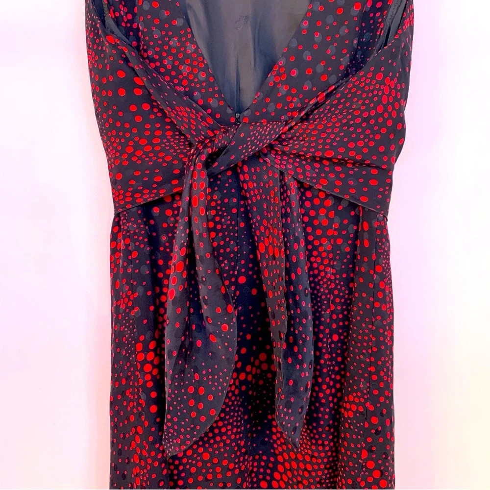 Escada Black & Red Silk Sleeveless Sheath Dress, Size: 36 - Picture 1 of 9